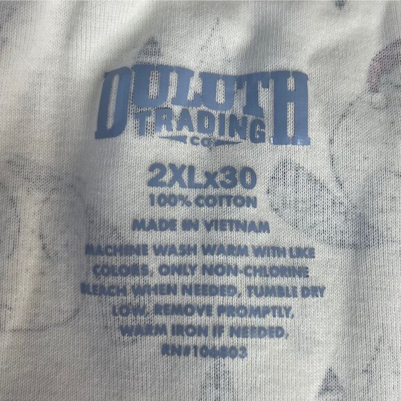 Duluth Trading Pajama Pants Beaver Print Mens 2XL Cream - Picture 6 of 6